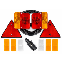 Zestaw lamp lampy do przyczep +odblaski wtyczka 7